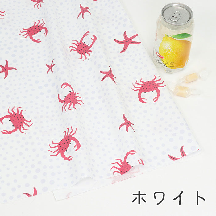《 カニとバカンス 》 コットン100% シーチング MA-0516~0518