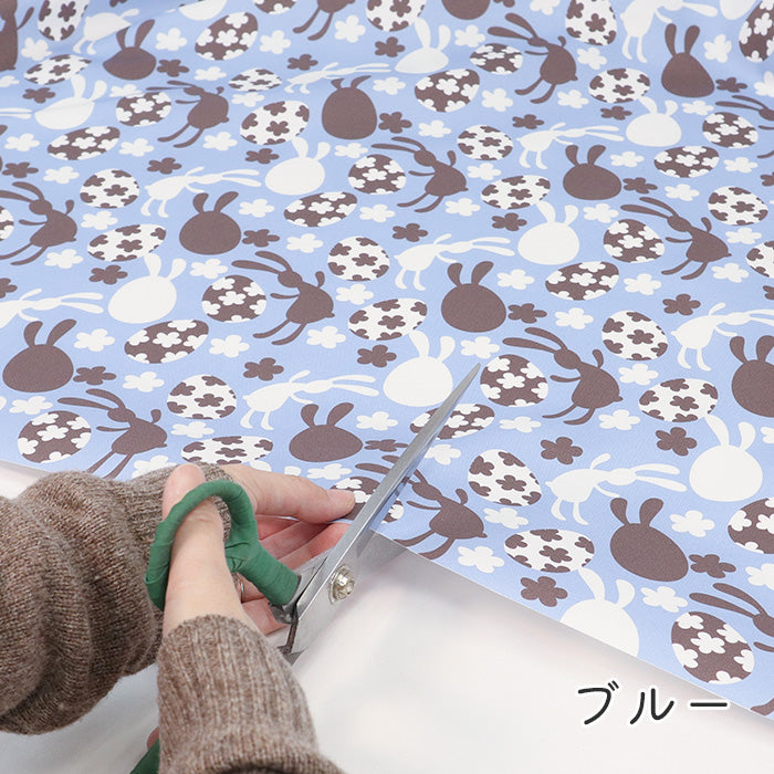 《 うさぎのスプリングパレード 》コットン100% オックス MA-0584~0587