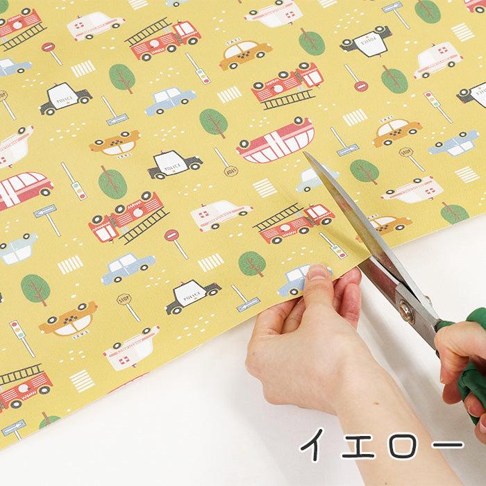 《 はたらく車 》コットン100% オックス MA-0445~0450