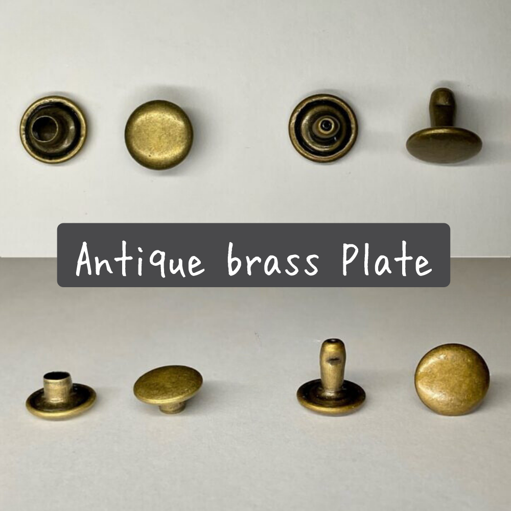 【レザークラフトツール】片面カシメ 大/L (9㎜) 30組 全4色