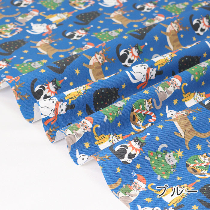 《 にゃんこのクリスマス便り 》コットン100% オックス MA-0558~0560