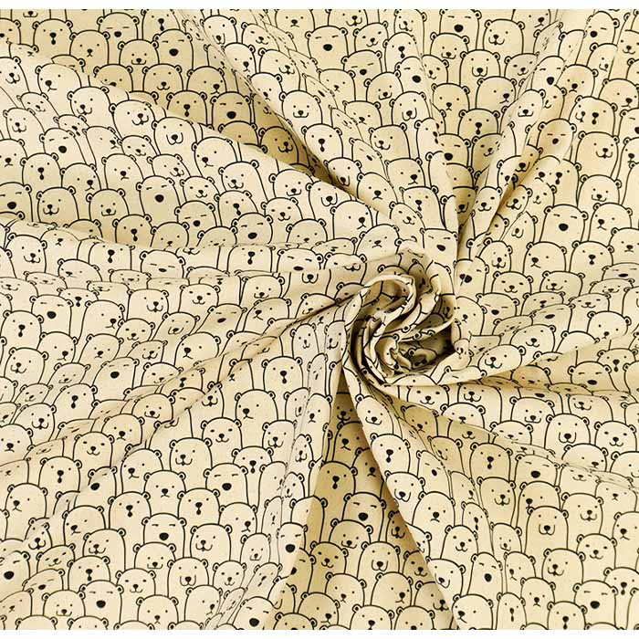 《 しろくま集合 》 コットン100% オックス MA-0241