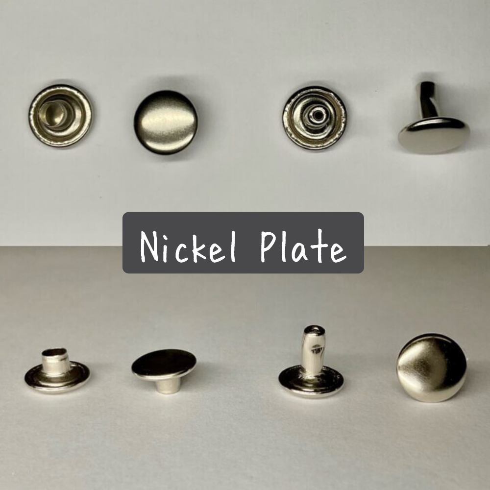 【レザークラフトツール】片面カシメ 特大/XL (12㎜) 30組 全4色