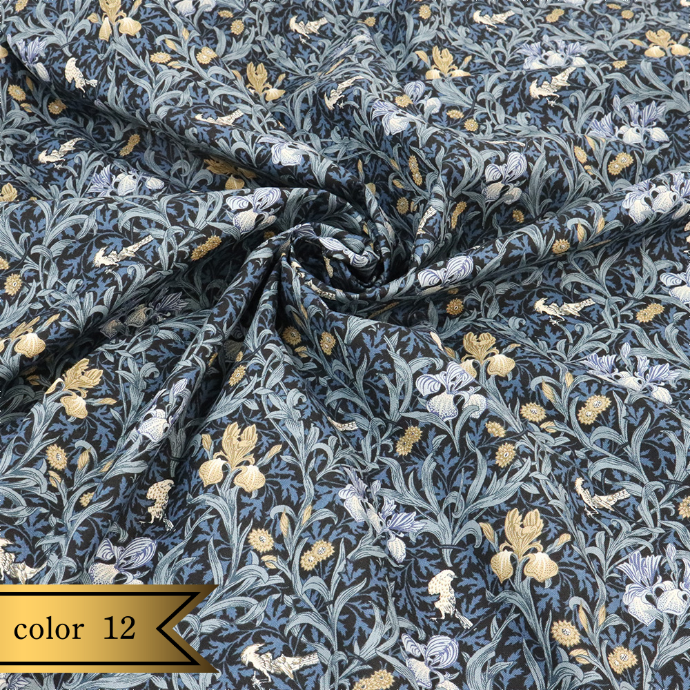 【シーチング】ウィリアム・モリス "Iris" 8360 約110cm巾 全2色