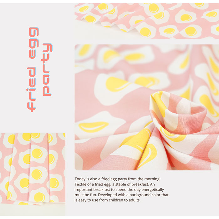 《 目玉焼きパーティ 》コットン100% オックス MA-0100~0103