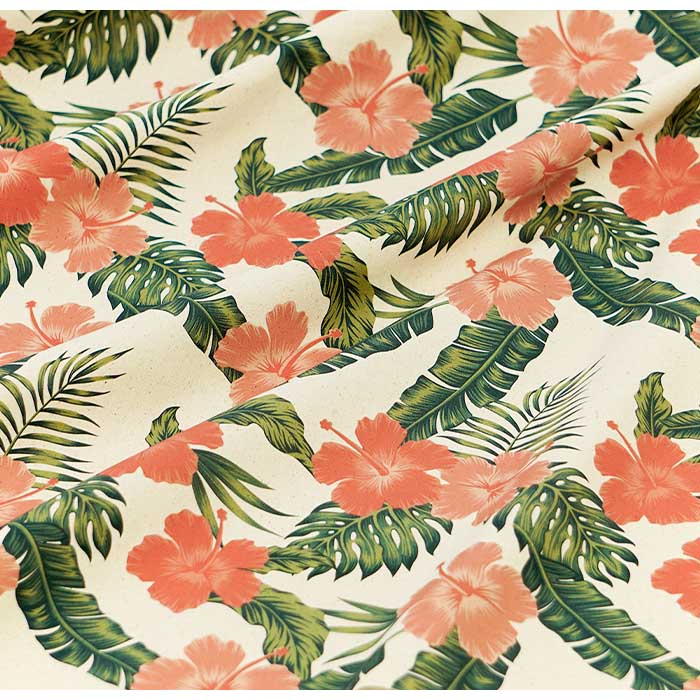 《 ハイビスカス 》コットン100% オックス MA-0242