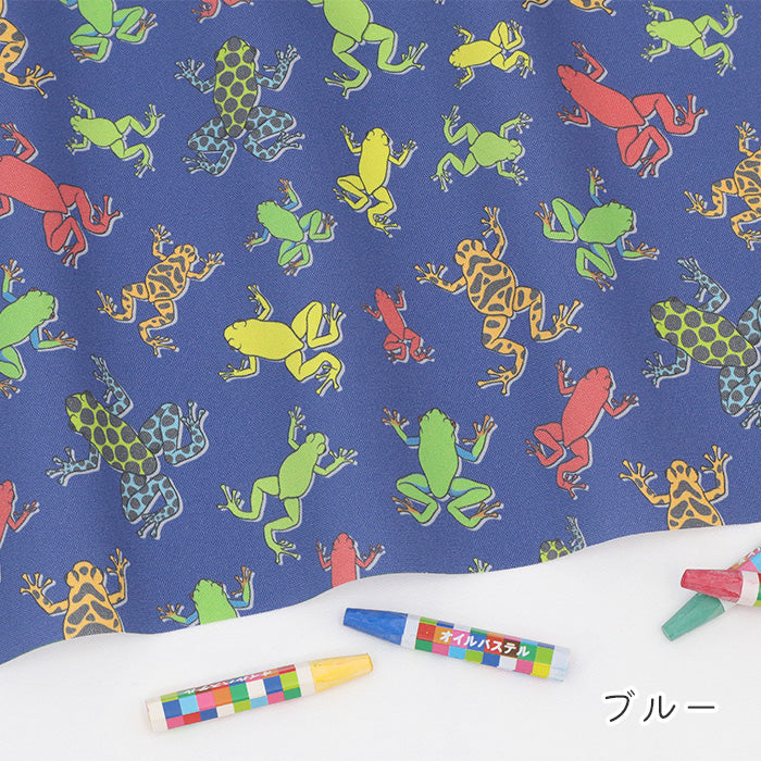 《 カエル柄 》コットン100% オックス MA-0735~MA-0739