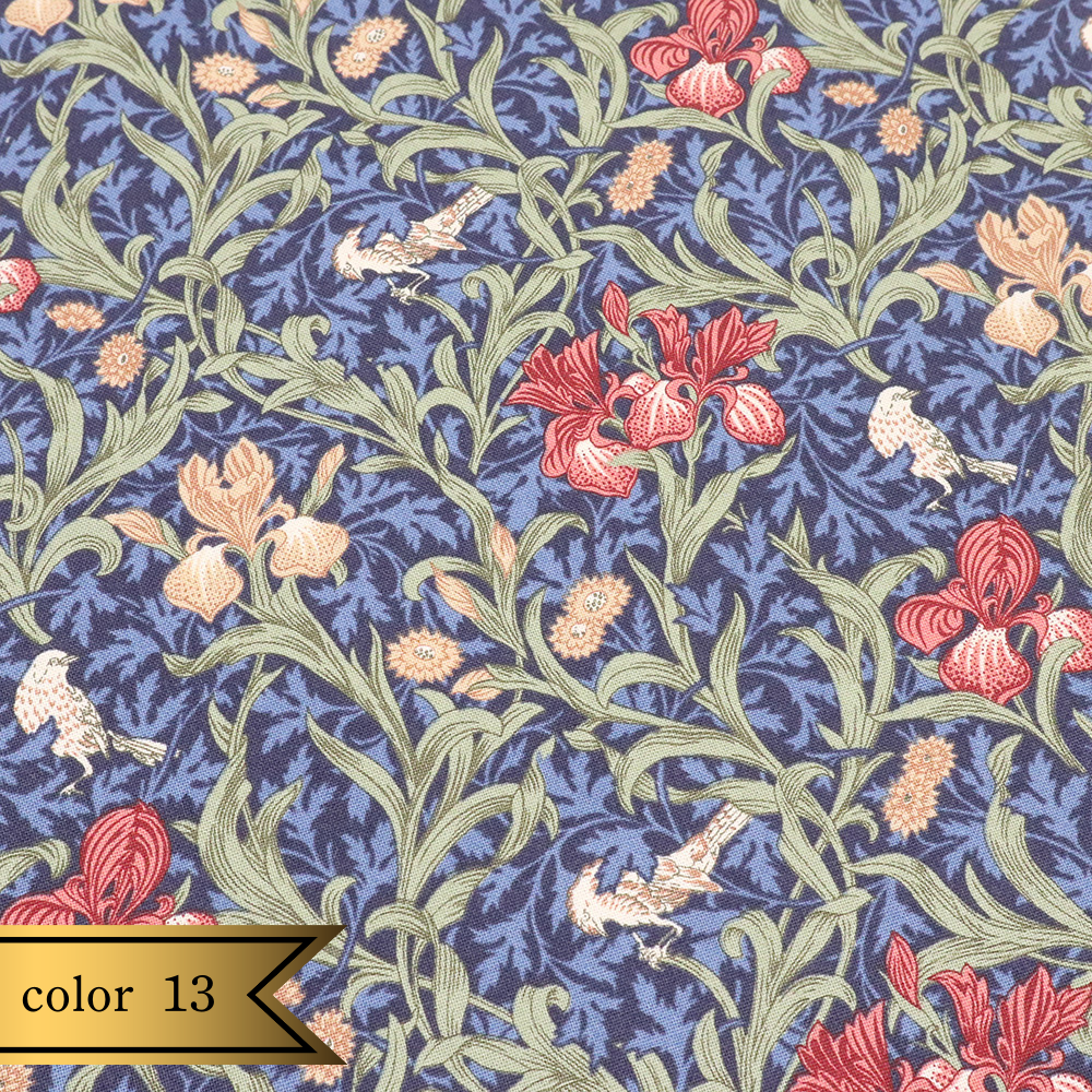 【シーチング】ウィリアム・モリス "Iris" 8360 約110cm巾 全2色