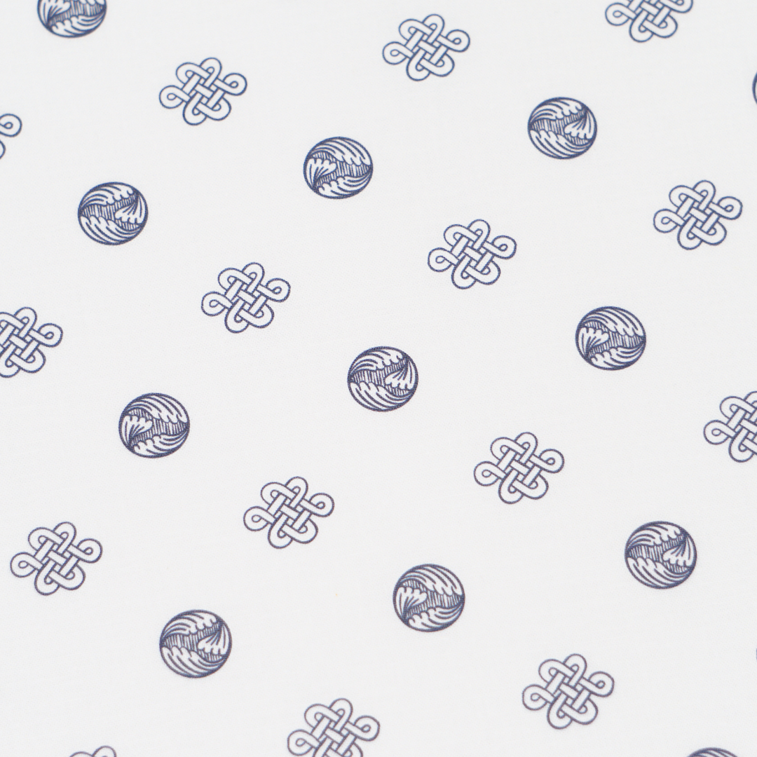 《 WASABIシリーズ1 丸と結び模様 》 コットン100% シーチング MA-0218