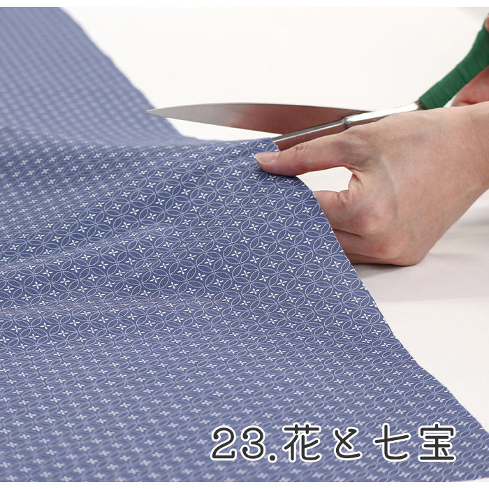 《 WASABIシリーズ5 花と七宝 》 コットン100% シーチング MA-0237