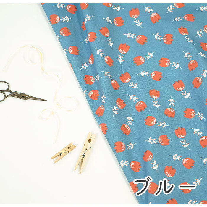 《 レトロフラワー 》コットン100% オックス MA-0121~0124
