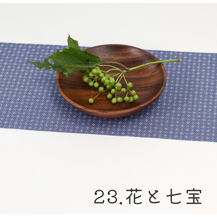 《 WASABIシリーズ5 花と七宝 》 コットン100% シーチング MA-0237