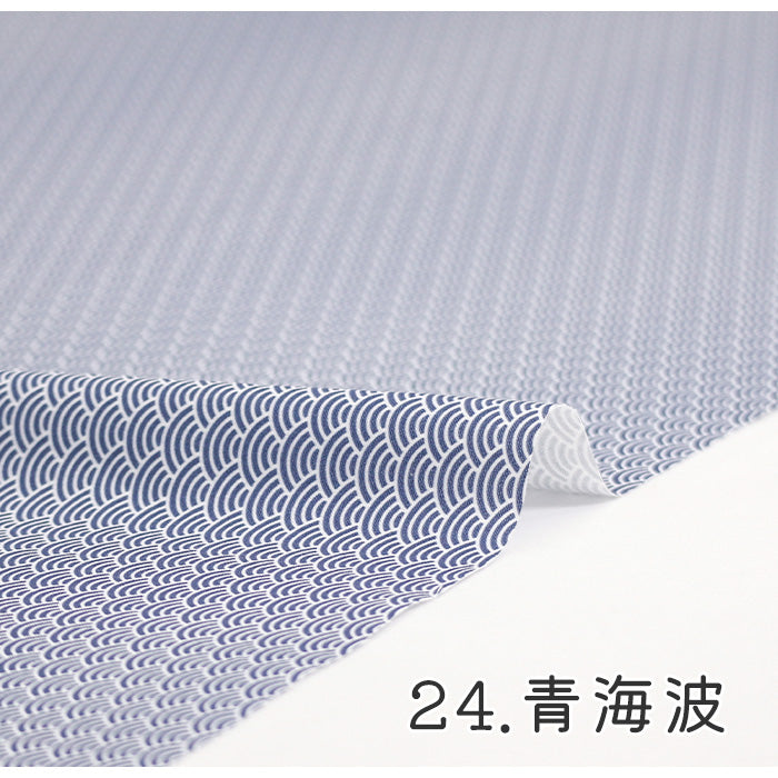 《 WASABIシリーズ5 青海波 》 コットン100% シーチング MA-0238