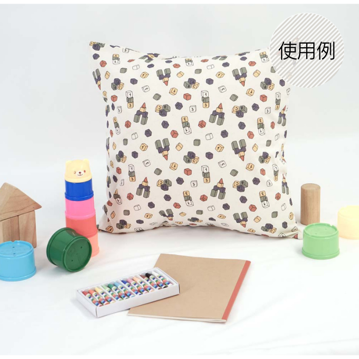 《 おもちゃの積み木 》コットン100% オックス MA-0061