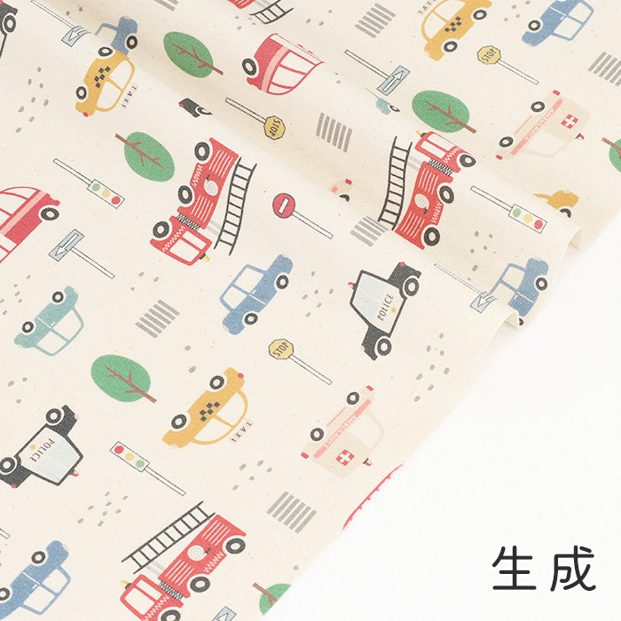 《 はたらく車 》コットン100% オックス MA-0445~0450