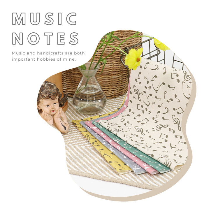 《 Music Notes 》コットン100% オックス MA-0592~0596