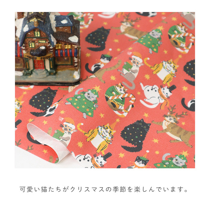 《 にゃんこのクリスマス便り 》コットン100% オックス MA-0558~0560