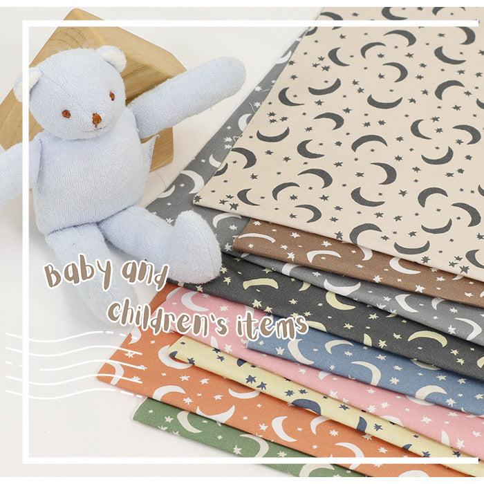 《 星と三日月 》 コットン100% シーチング MA-0383~0391