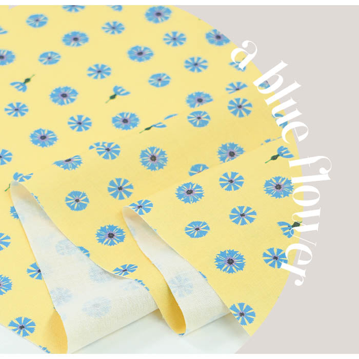 《 青い花 》 コットン100% シーチング MA-0185