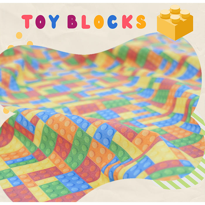 《 おもちゃのブロック 》コットン100% シーチング MA-008