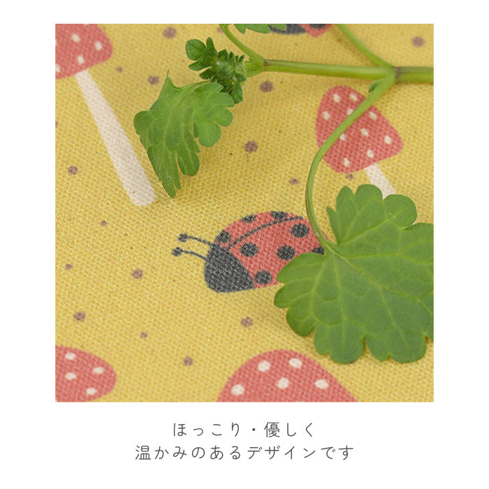 《 きのことてんとう虫の小道 》コットン100% オックス MA-0580~0583