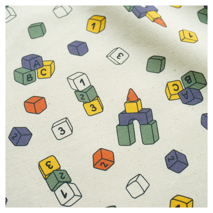 《 おもちゃの積み木 》コットン100% オックス MA-0061