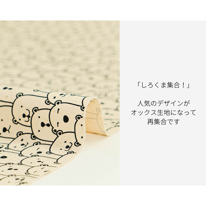 《 しろくま集合 》 コットン100% オックス MA-0241
