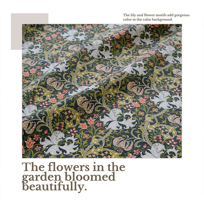 《 リリーガーデン 》コットン100% オックス MA-0042