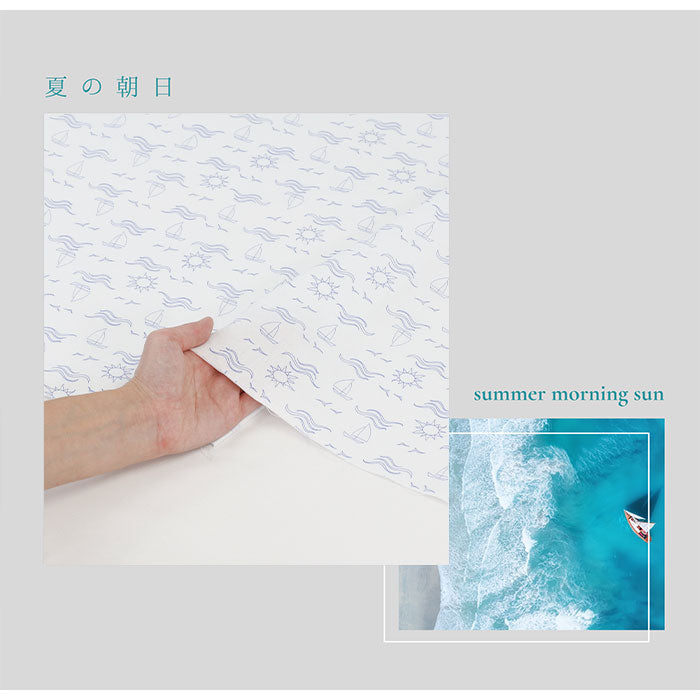 《 船と太陽 》 コットン100% シーチング MA-0190~0191