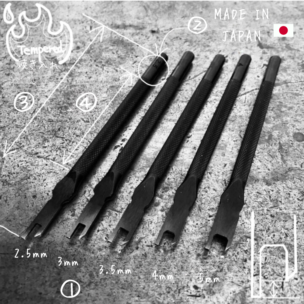 【レザークラフトツール】手縫い用ディバイダー (2.5mm/3mm/3.5mm/ 4mm/ 5mm) 全5サイズ