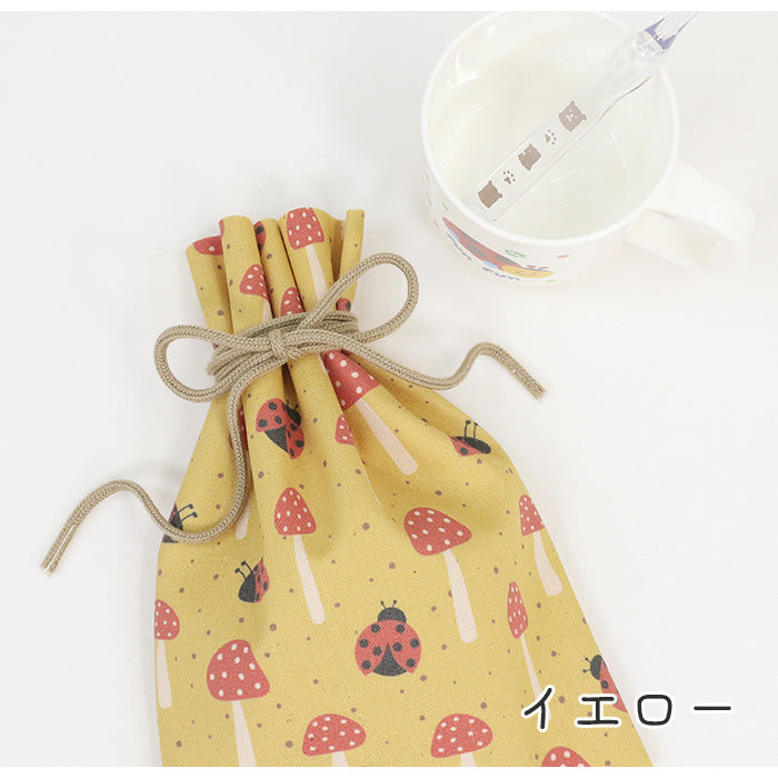 《 きのことてんとう虫の小道 》コットン100% オックス MA-0580~0583