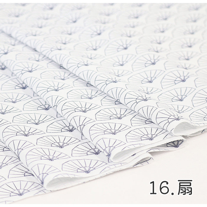 《 WASABIシリーズ4 扇 》 コットン100% シーチング MA-0230