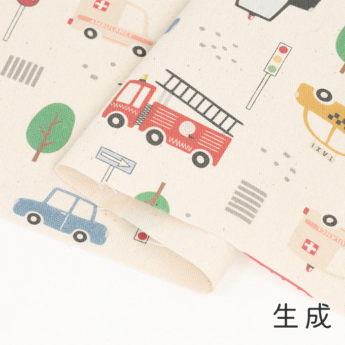 《 はたらく車 》コットン100% オックス MA-0445~0450