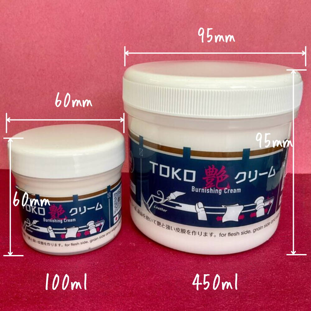 【レザークラフトツール】TOKO艶クリーム コバ・トコ・銀面磨きクリーム 100ml・450ml 全2サイズ