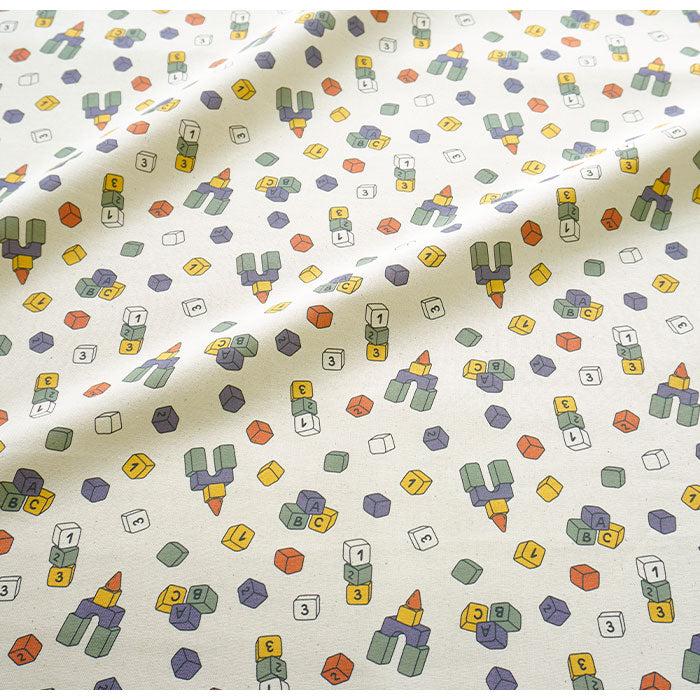 《 おもちゃの積み木 》コットン100% オックス MA-0061