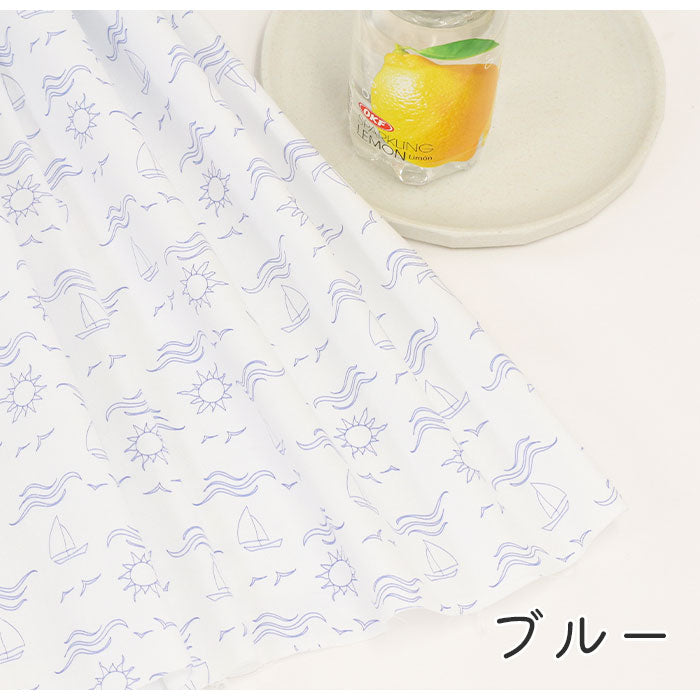 《 船と太陽 》 コットン100% シーチング MA-0190~0191