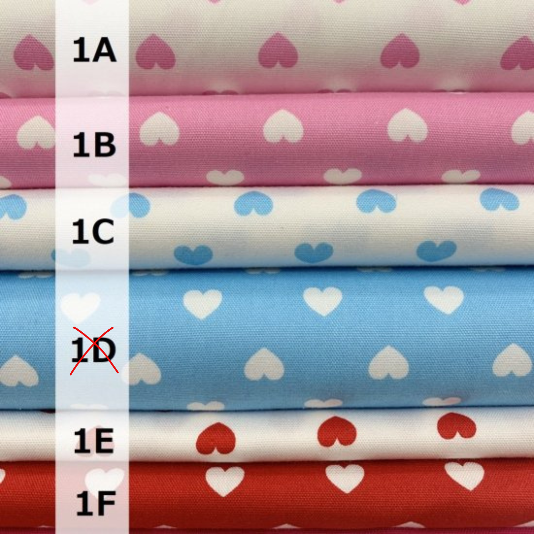 【オックス】ITL700 プリント ハート柄 約110cm巾