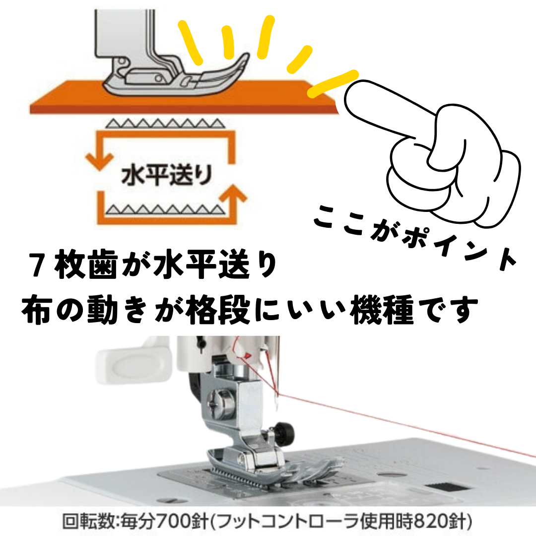 ジャノメ JANOME JN831 コンピュータミシン (ハードカバー/ワイドテーブル/フットコントローラー標準装備) 【1年保証】