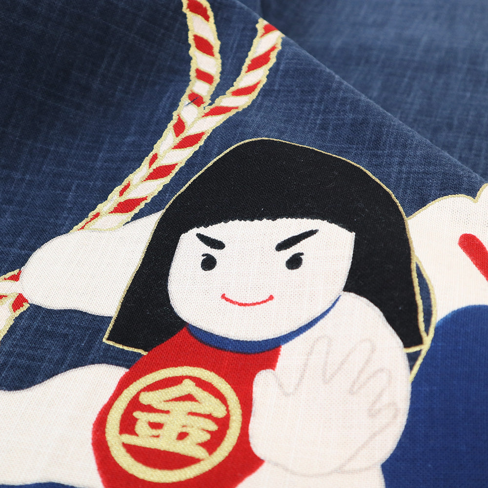 【むら糸タペストリー】金太郎と鯉のぼり KP7290-130 約48cm×約110cm