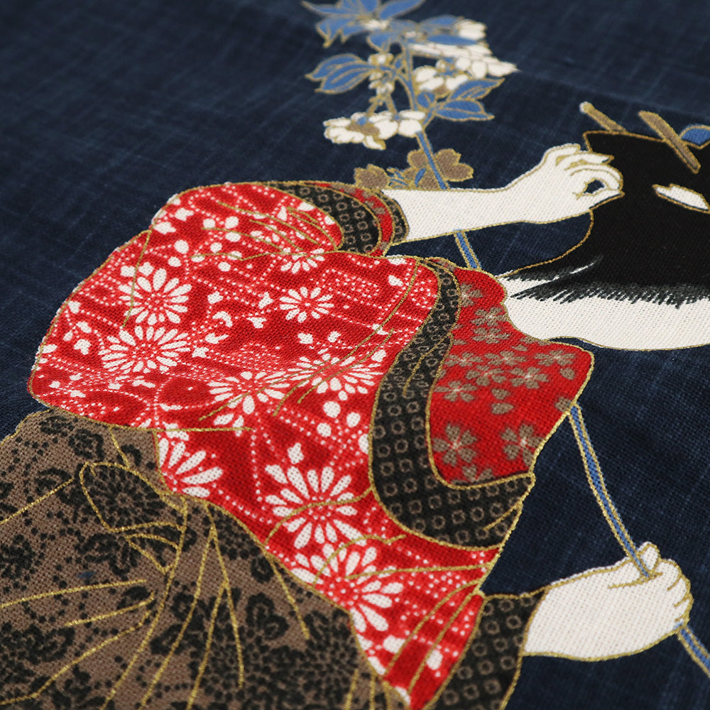 【むら糸タペストリー】見返り美人 KP7290-112 約48cm×約110cm