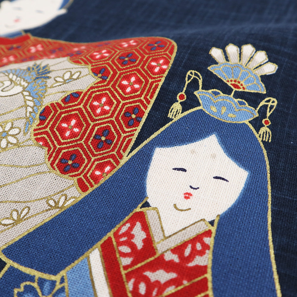 【むら糸タペストリー】立ち雛 KP7290-35 約48cm×約110cm