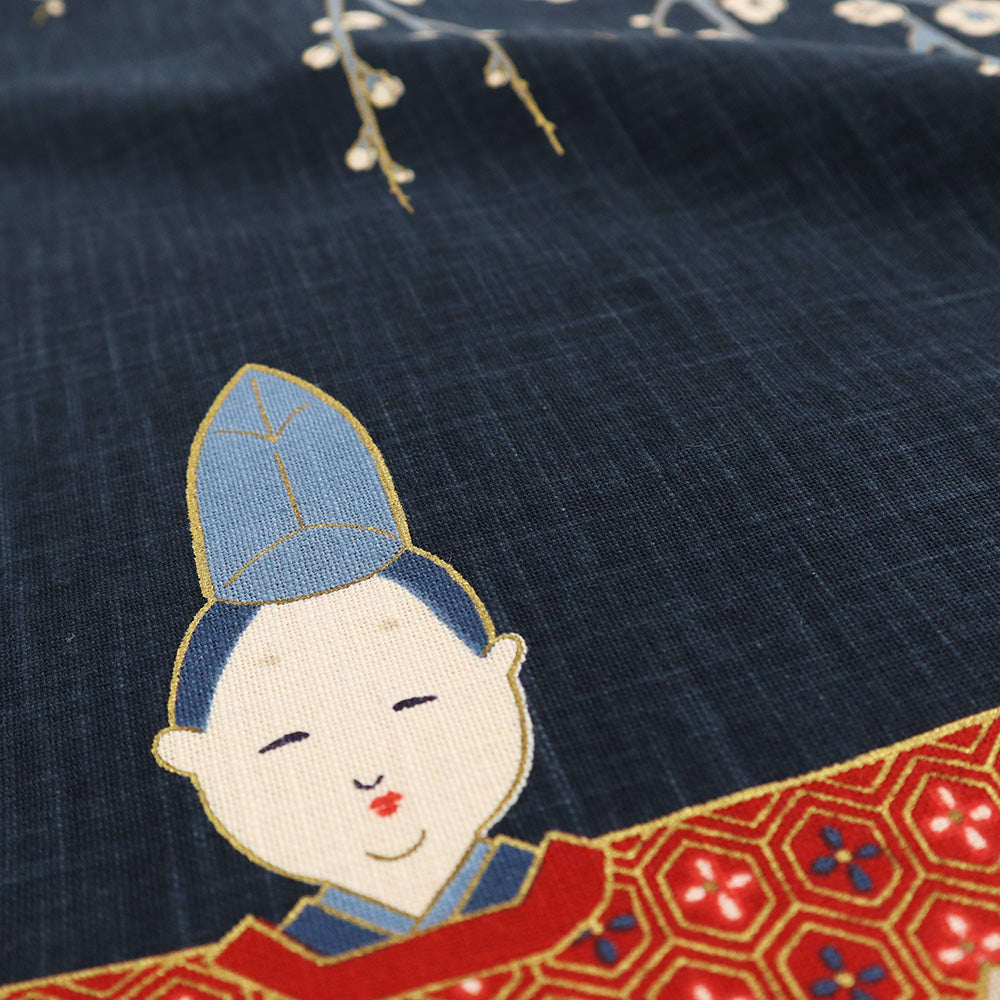 【むら糸タペストリー】立ち雛 KP7290-35 約48cm×約110cm