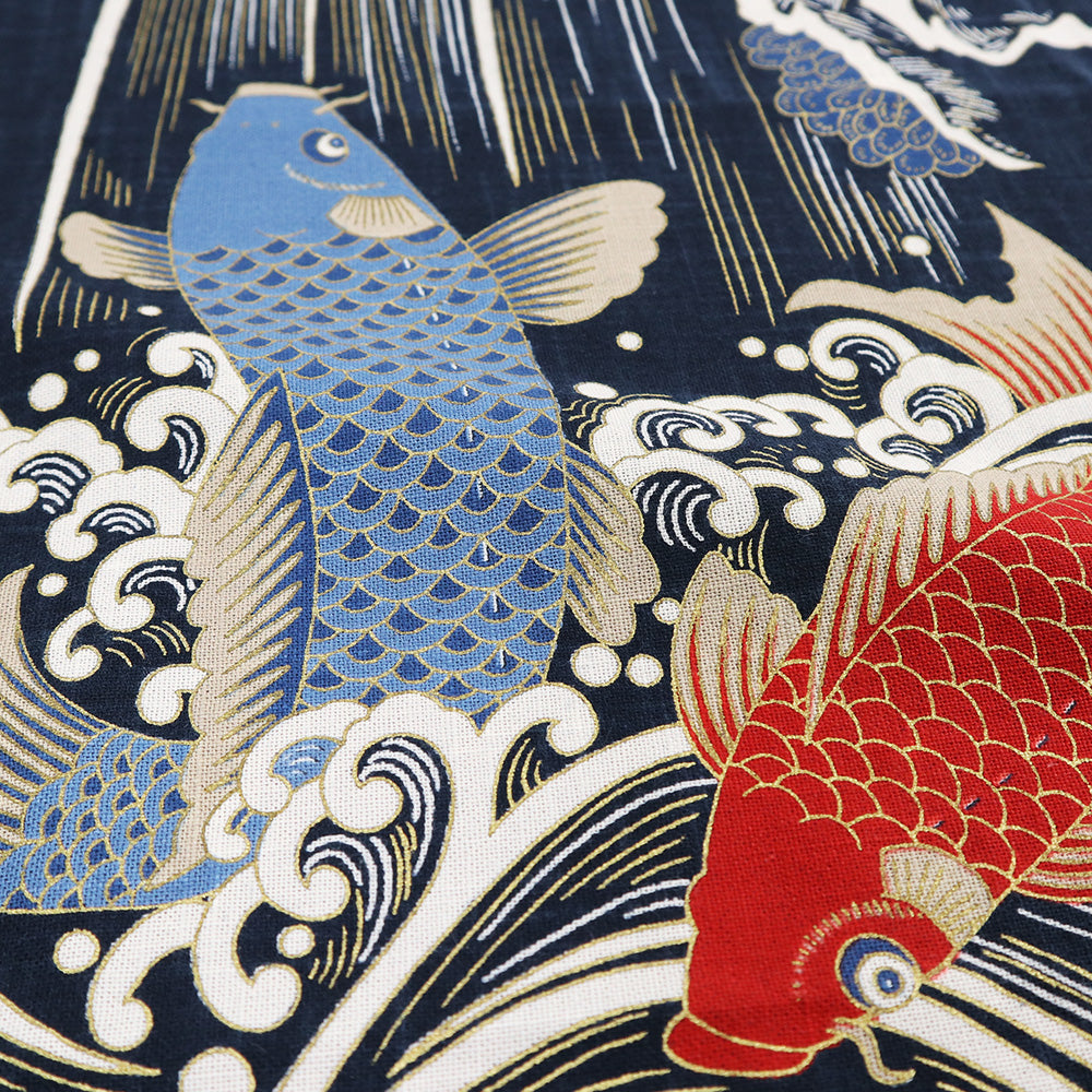 【むら糸タペストリー】登り鯉 KP7290-97 約48cm×約110cm