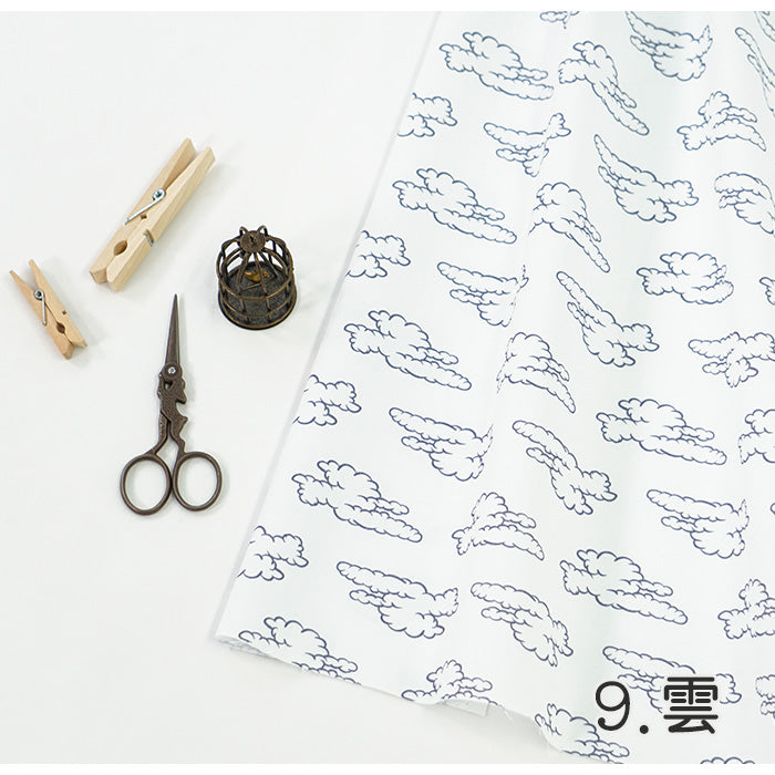 《 WASABIシリーズ2 雲 》 コットン100% シーチング MA-0223