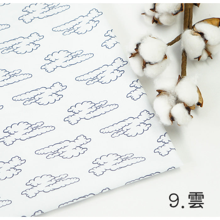 《 WASABIシリーズ2 雲 》 コットン100% シーチング MA-0223