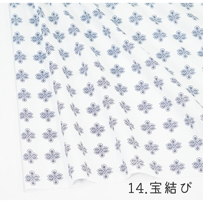 《 WASABIシリーズ3 宝結び 》 コットン100% シーチング MA-0228