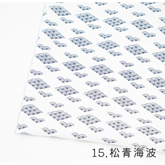 《 WASABIシリーズ3 松青海波 》 コットン100% シーチング MA-0229