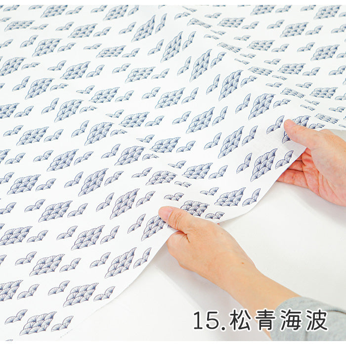 《 WASABIシリーズ3 松青海波 》 コットン100% シーチング MA-0229