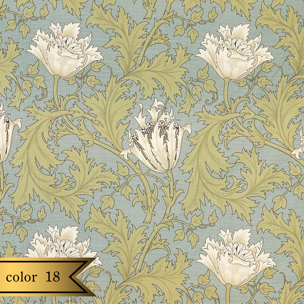 【オックス】ウィリアム・モリス "ANEMONE" 8217 約110cm巾 全3色
