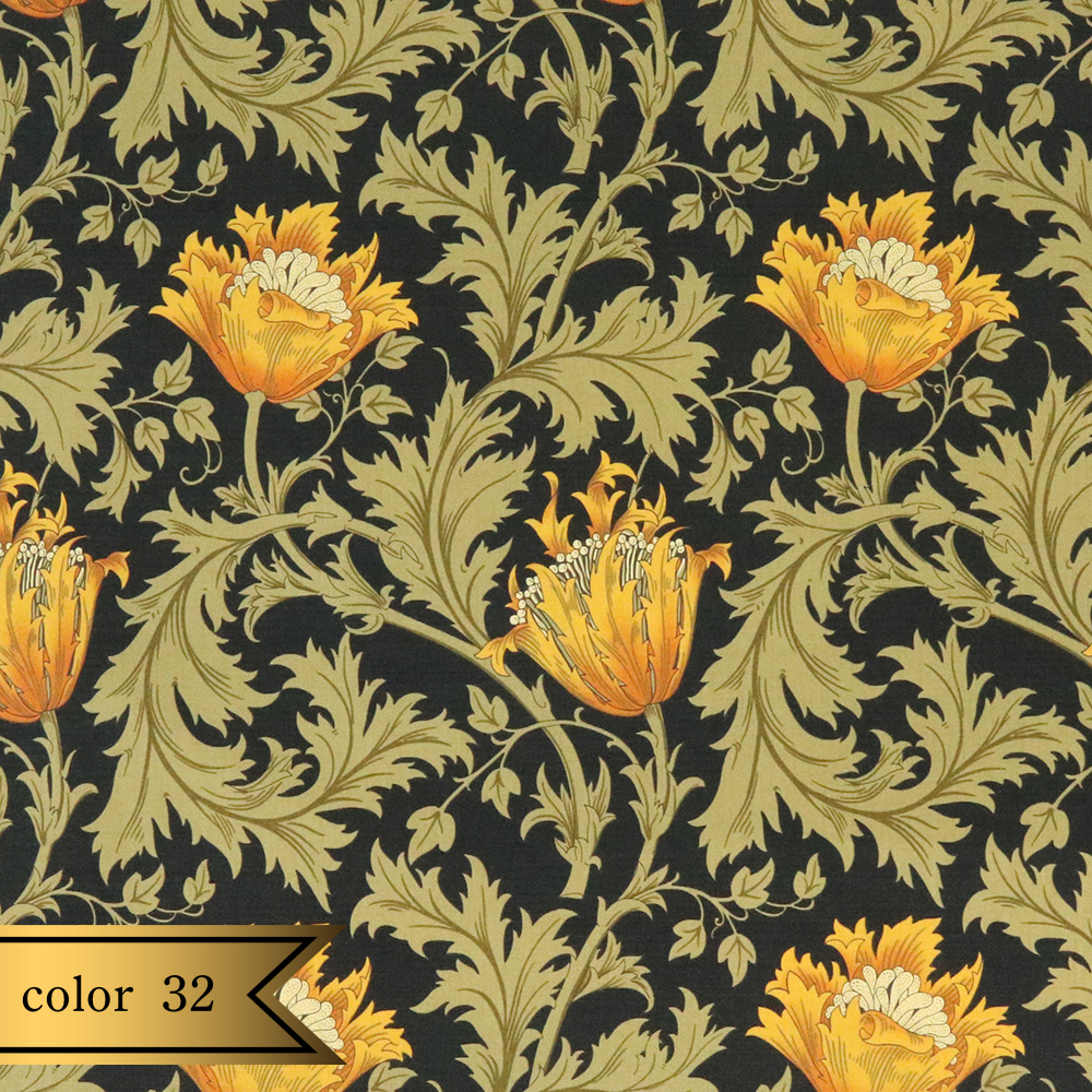 【シーチング】ウィリアム・モリス "ANEMONE" 8217 約110cm巾 全4色